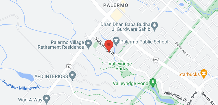 map of 2568 Valleyridge Drive